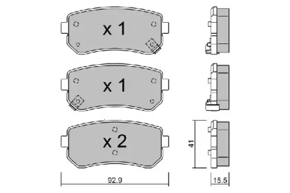 Комплект тормозных колодок (AISIN: BPHY-2002)